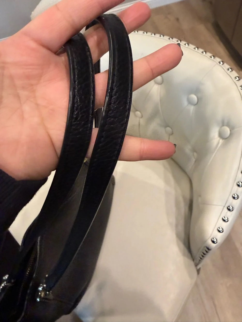 kate spade Black Pebbled Leather Shoulder Bag Leila 3 compartment bag - Picture 5 of 9